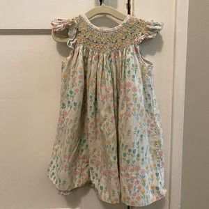 Delaney smocked yoke floral dress